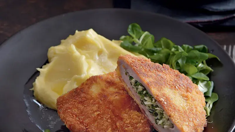 Řízky plněné křenem