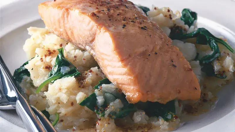 Losos s celerovým pyré