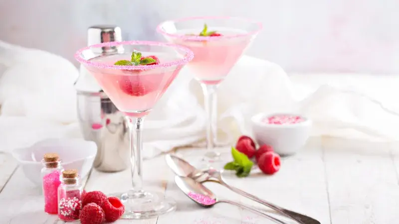 růžový koktejl
