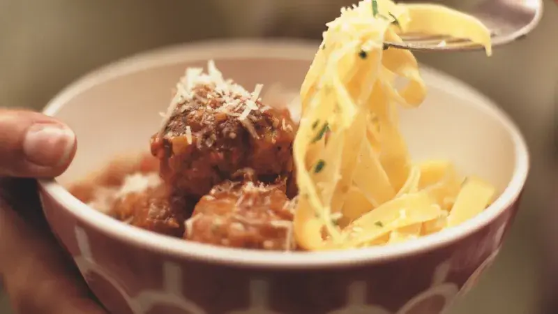 Masové kuličky s těstovinami