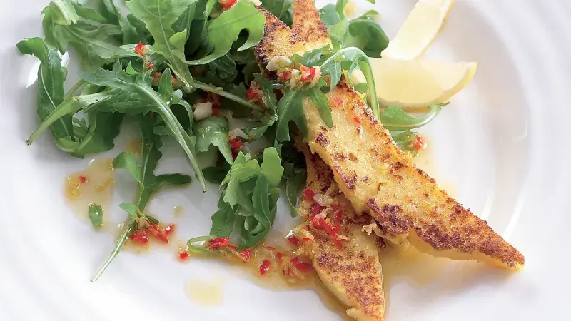 Smažená polenta s česnekovým chilli olejem