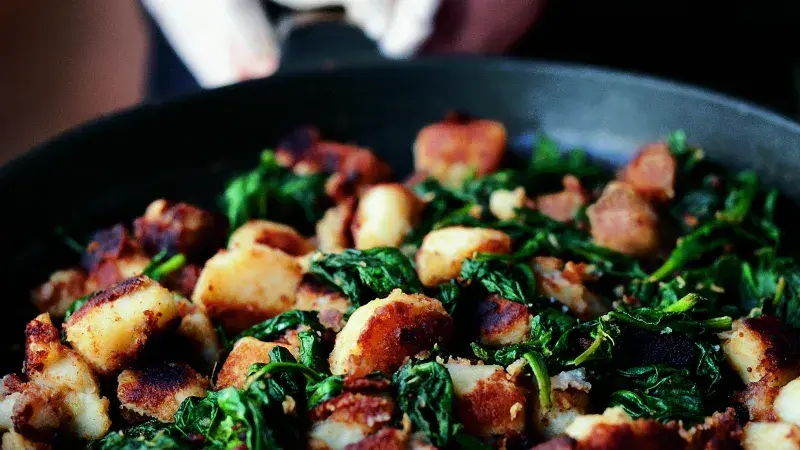 Špenát s bramborami