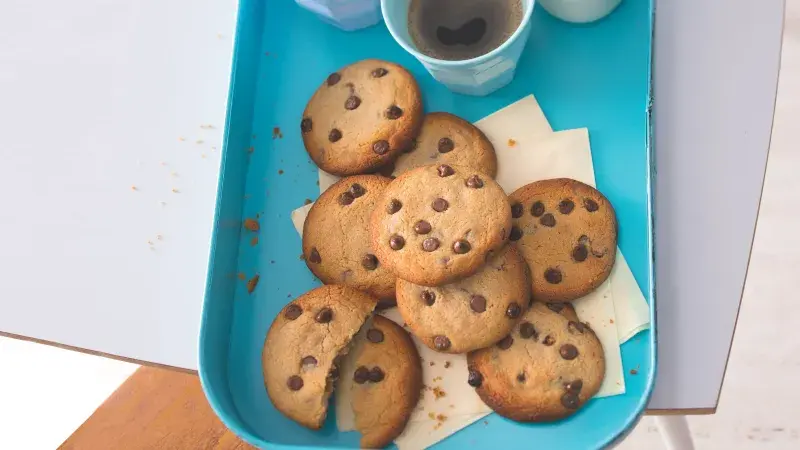 Sušenky s mléčnou čokoládou