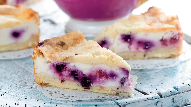 Tvarohový koláč s ovocem