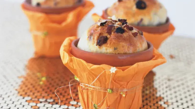 Vánočka v květináči