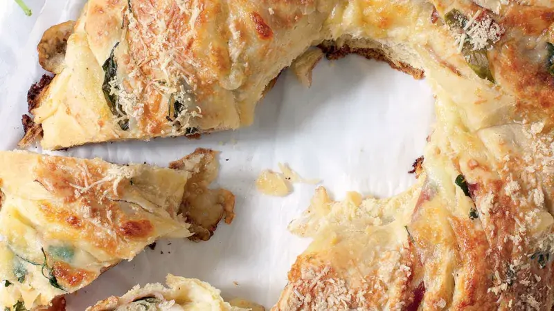 Plněný brioškový věnec