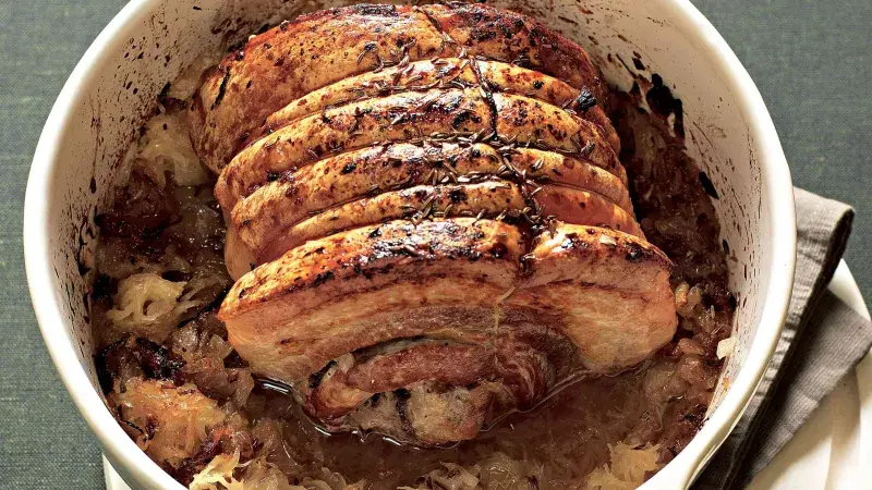 Vepřová pečeně se zelím