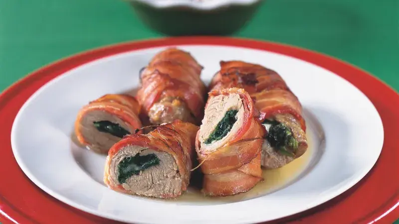 Vepřová panenka plněná špenátem a mozzarellou