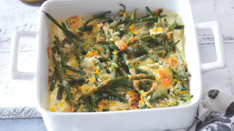 Zapékané fazolky s mozzarellou