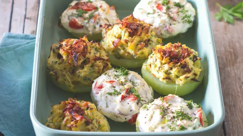 Zapékané kedlubny s dvojí náplní