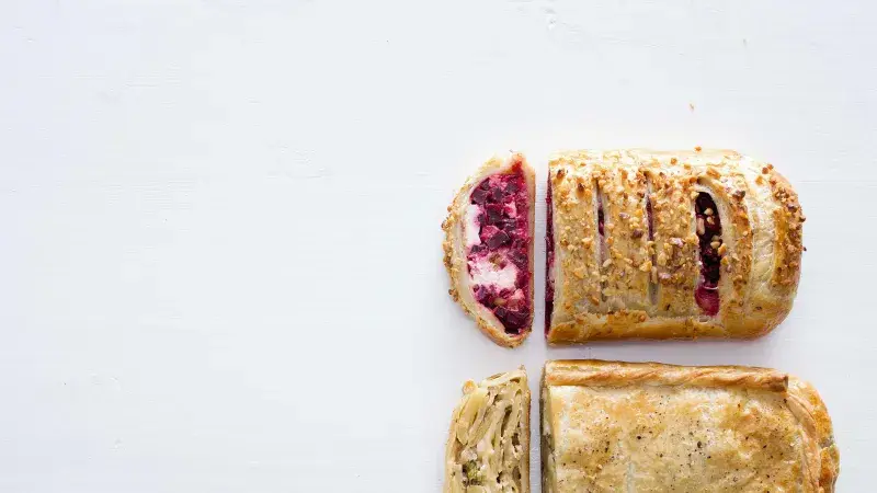 Řepový závin s kozím sýrem