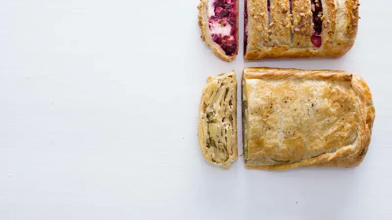 Závin s bylinkovými bramborami