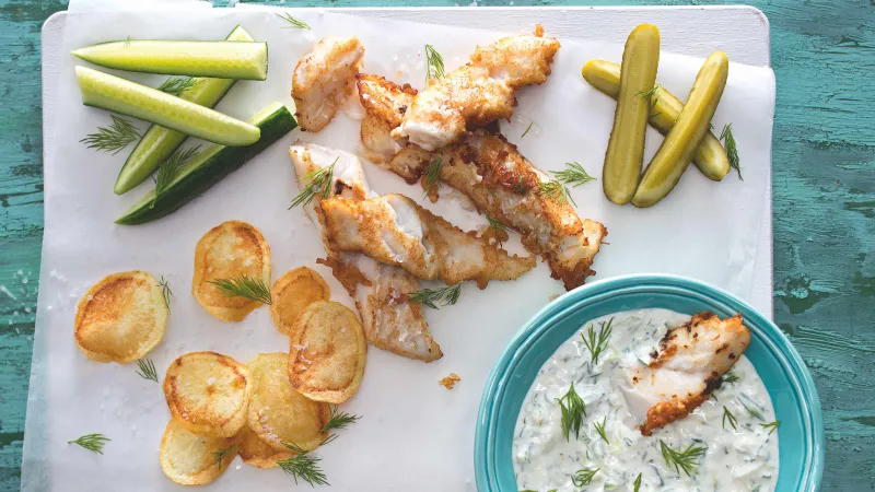 Fish & chips s tzatziki