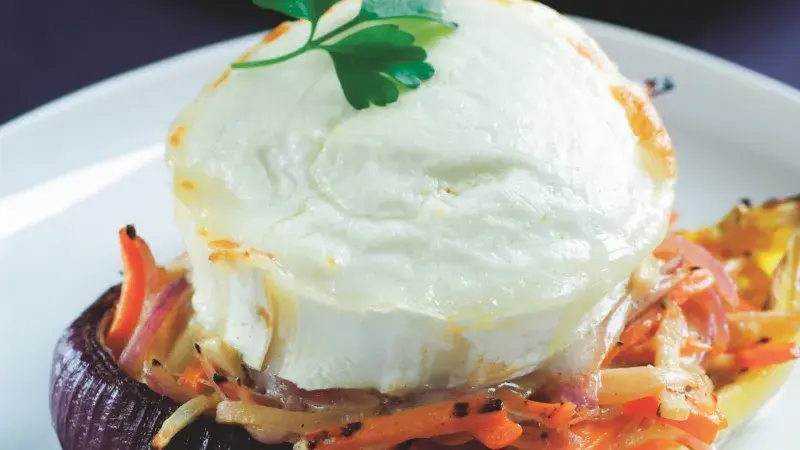 Zeleninové košíčky zapečené s kozím sýrem