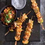 Brazilský rybí špíz s melounovou salsou