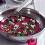 Rizoto s červenou řepou a gorgonzolou Rizoto s červenou řepou a gorgonzolou