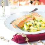 Losos na citrusech s voňavými bramborami