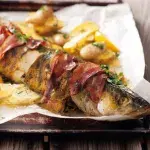 Candát se zapečenými bramborami