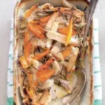 Krůtí maso zapečené s bramborami a zeleninou