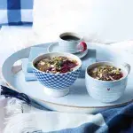 Amarantová kaše s malinovou omáčkou