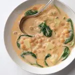 Arabská polévka s cizrnou a špenátem