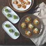 Bramborovo-zelné střapatky s uzeným pstruhem