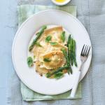 Ravioly s chřestem a ricottou