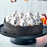 Halloweenský cheesecake s marshmallow