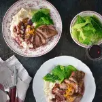 Kachní prsa s omáčkou z portského & celerová kaše