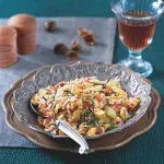 Rizoto s kaštany, dýní a dýňovými semínky