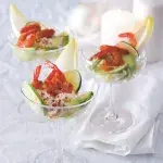 Krevetový koktejl s křenovým krémem