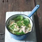 Kuřecí polévka se špenátem