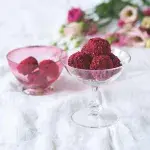 Lanýže z arašídového másla s malinami