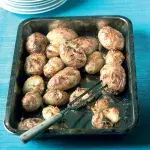 Mačkané brambory z plechu