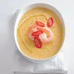 Ostrá kukuřičná polévka s krevetami