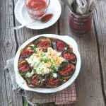 Zapečené lilkové závitky s masem 