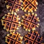 Bramborákové vafle s houbami