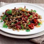 Čočkový salát s hlívou