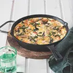 Dýňová frittata s kozím sýrem