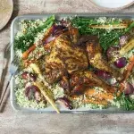 Kuře s mladou zeleninou a bulgurem