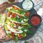 Květákové buffalo tacos
