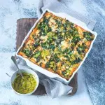 Lasagne se špenátem, pestem a šunkou Lasagne se špenátem, pestem a šunkou