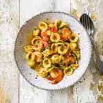 Orecchiette s krevetami