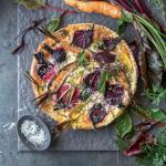 Quiche s červenou řepou a mrkví