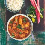 Rebarborové kuře s rýží