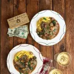 Telecí na marsale s fettuccine a houbami