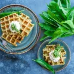 Vafle s medvědím česnekem