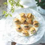 Větrníčky s pěnou s uzeného pstruha