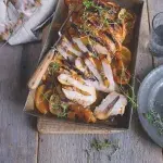 Vepřová pečeně s jablíčky a pomeranči