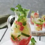 Voda infuzovaná okurkou a melounem